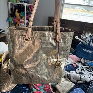 Michael Kors Metallic Gold Tote